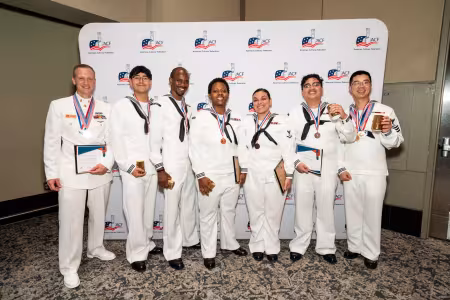  The U.S. Navy Culinary Team with their medals