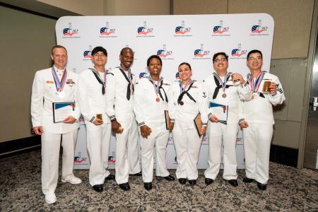  The U.S. Navy Culinary Team with their medals