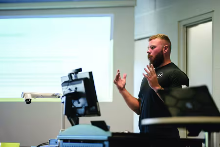 Criminal Justice instructor teaching