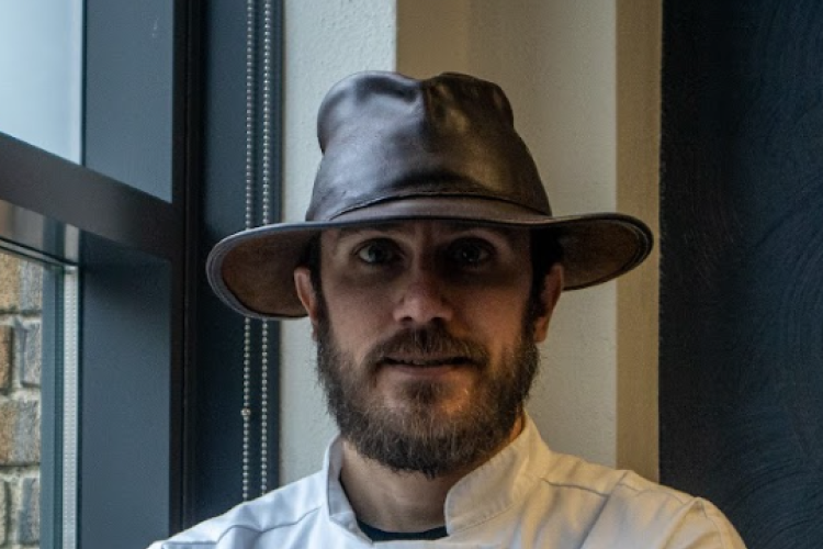 Jeremiah Medendorp pictured in a white chef's jacket