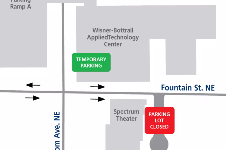 Spectrum Theater lot closure map