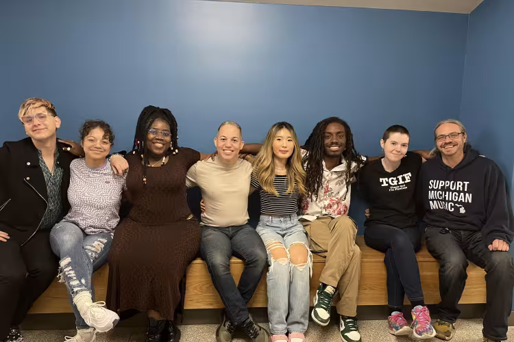 Eight Grand Rapids Community College students are pictured who participated in Culture Corps during the summer of 2024.