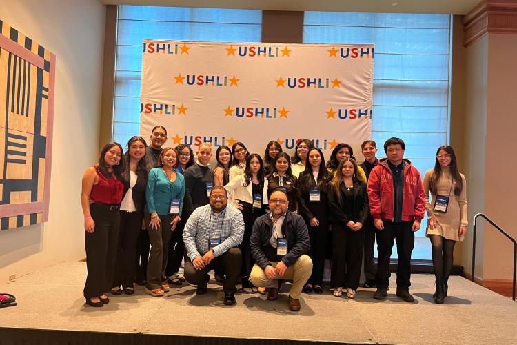 Members of GRCC's Latino Student Union pose for a group photo at the USHLI conference.