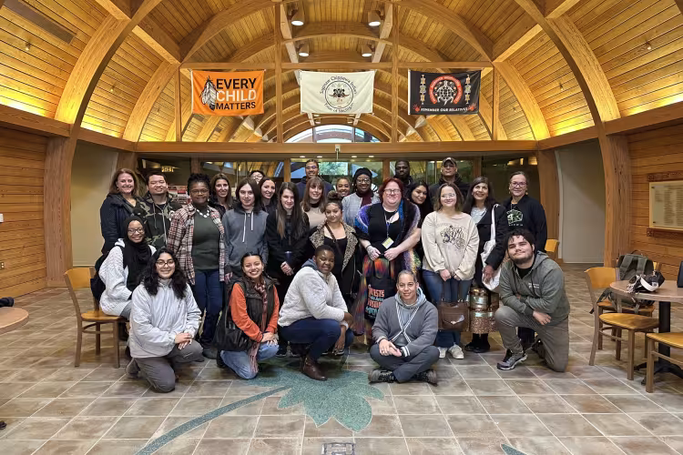 Students in the Study Away program pose for a group photo.