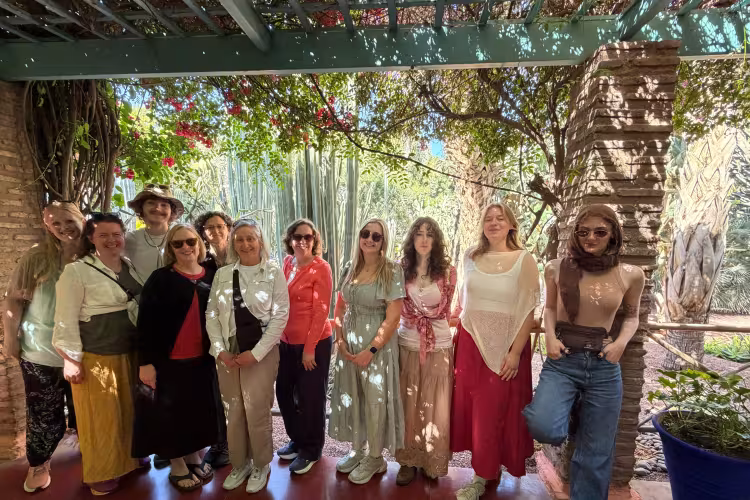 A group of students on a Study Away trip to Morocco