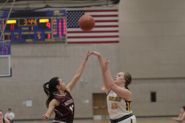 Allison Kellogg taking a shot.