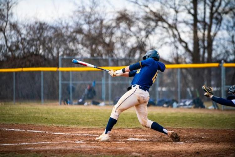 GRCC player taking a big swing.