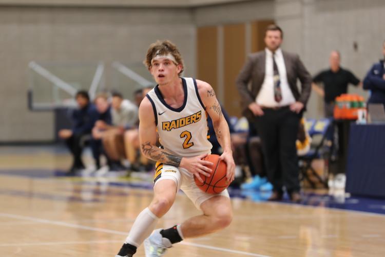 Brockton Kohler moving down the court.