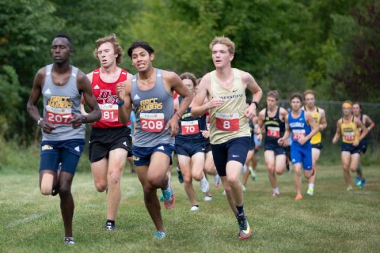 GRCC cross country runners in action.