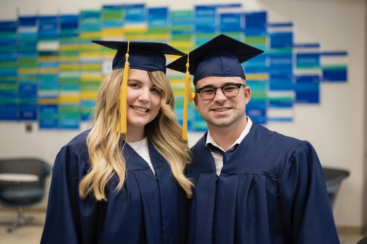 Loyda Cruz and Hector Ortega at Job Training graduation.