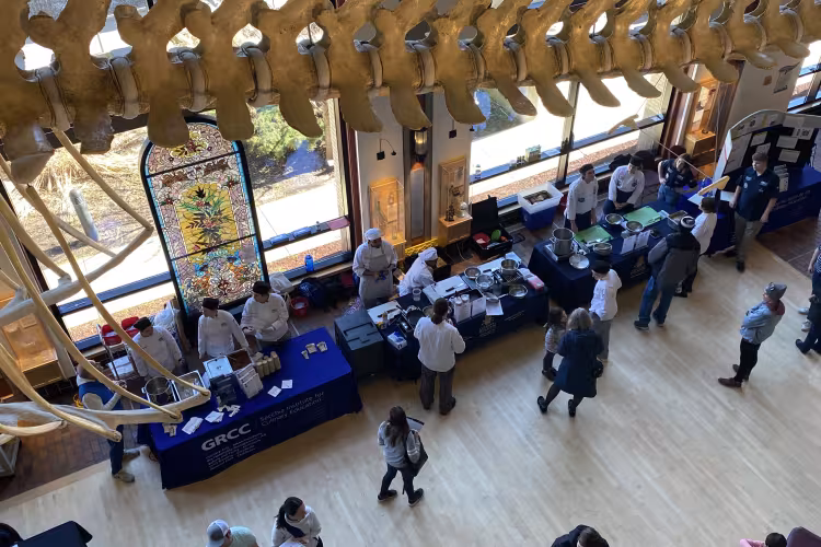 GRCC culinary students competiting at the Grand Rapids Public Museum.