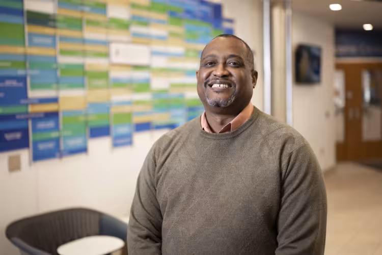 Jeff Byrd in the Leslie E. Tassell MTEC lobby.