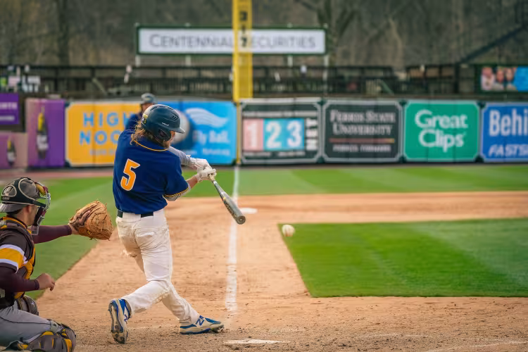 GRCC batter hitting the ball.