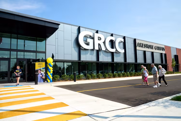 GRCC Lakeshore Campus exterior. 