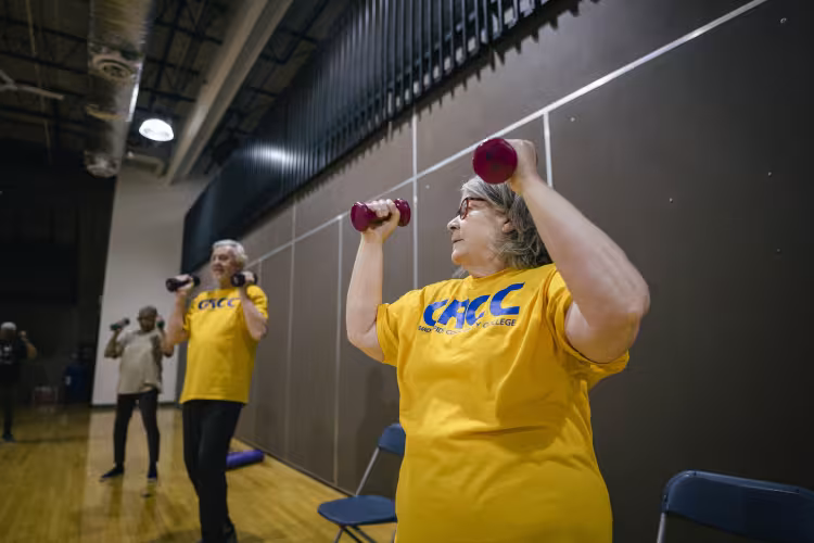 GRCC Older Learners in a strength class.