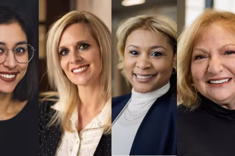 Portraits of Maria McKee, Melissa Gheorghiu, Senita Lenear and Penni Wenninger.