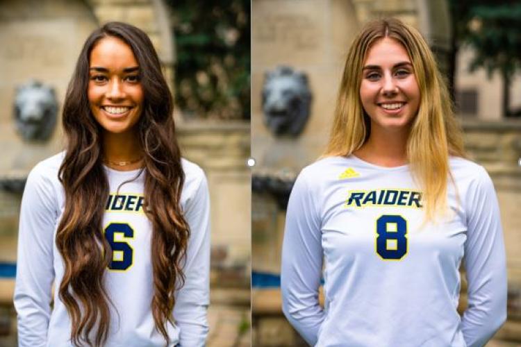 Portraits of Audrey Torres and Eliza Thelen. 