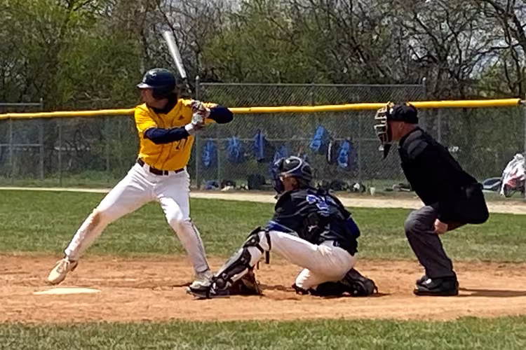 Xander Reisbig batting in a recent game.