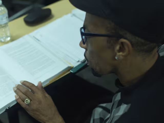 Student studying at a desk