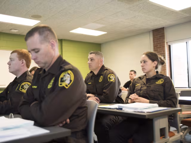 Criminal Justice students in classroom
