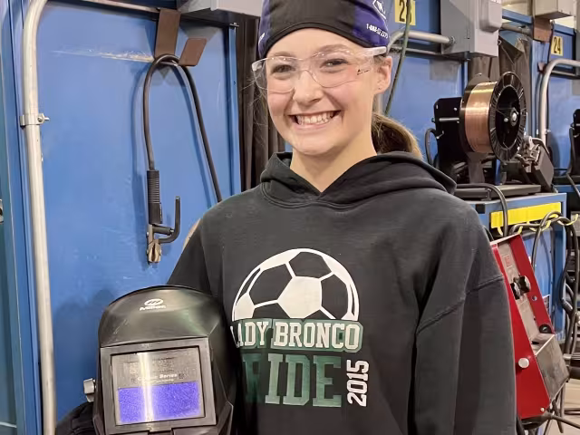Andrea Ziebarth, Welding Job Training program student