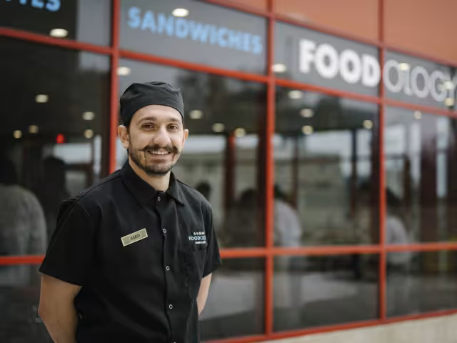 Culinary student outside Foodology