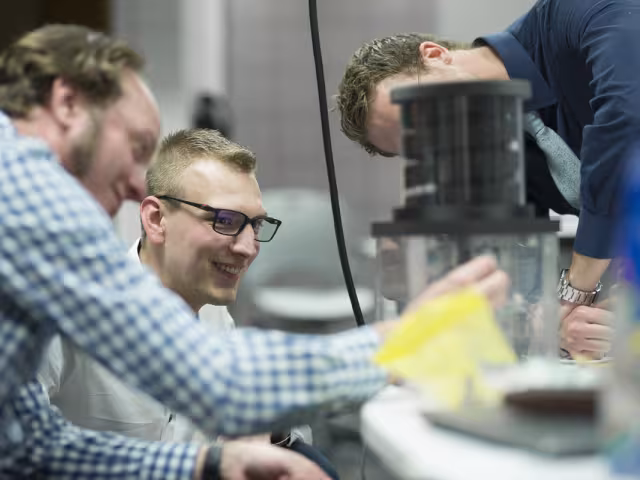 student working in the makers lab
