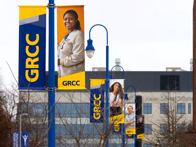 GRCC lamp post banners