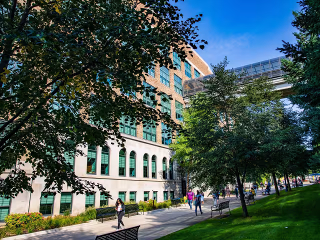 Students outside RJF Hall