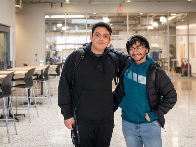 Lakeshore students gathering after class