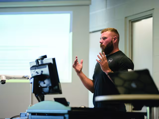 Criminal Justice instructor teaching