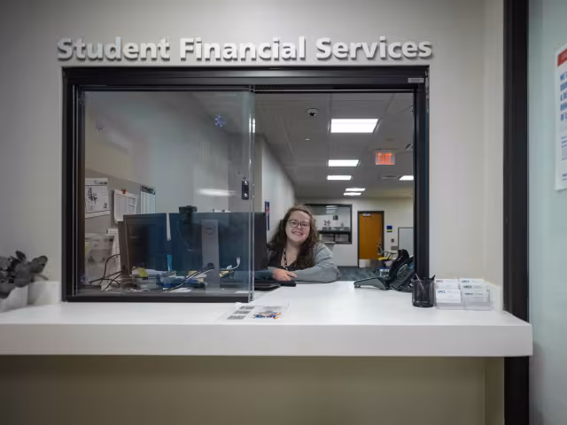 Student Financial Services front window
